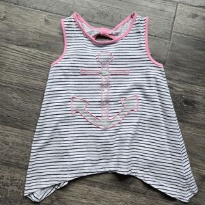 Maggie & Zoe Pink Trim Striped Tank